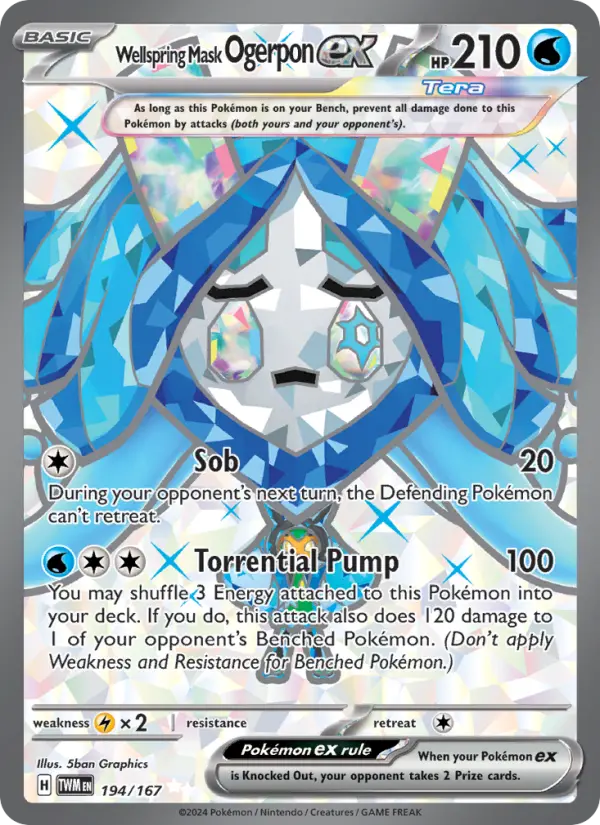 Wellspring Mask Ogerpon ex — Twilight Masquerade card #194