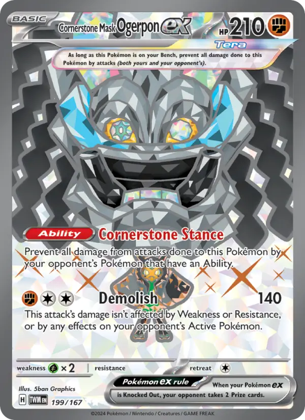 Cornerstone Mask Ogerpon ex — Twilight Masquerade card #199