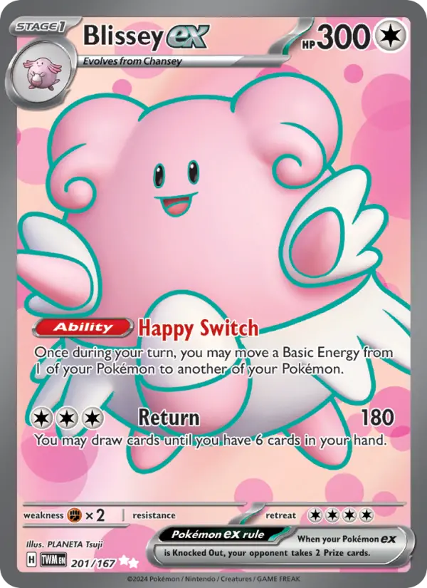 Blissey ex — Twilight Masquerade card #201