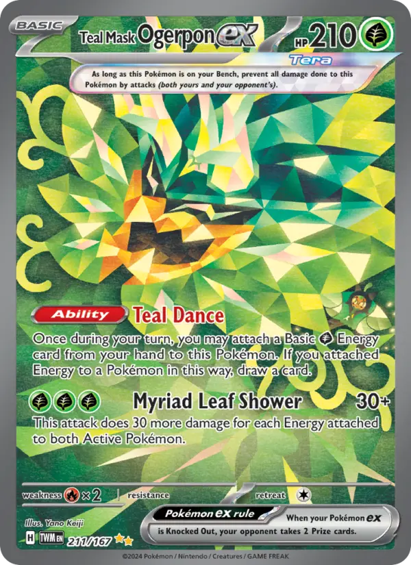 Teal Mask Ogerpon ex — Twilight Masquerade card #211