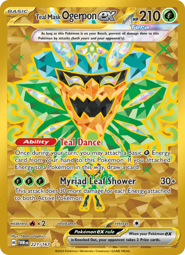 Teal Mask Ogerpon ex — Twilight Masquerade card #221