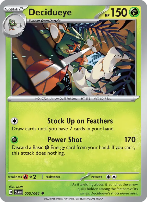 Decidueye — Shrouded Fable card #005