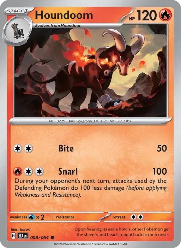 Houndoom — Shrouded Fable card #008