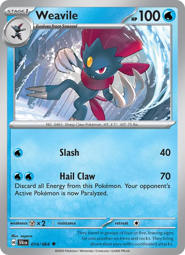 Weavile — Shrouded Fable card #014