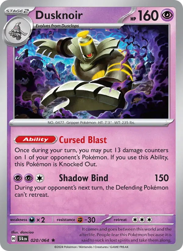 Dusknoir — Shrouded Fable card #020
