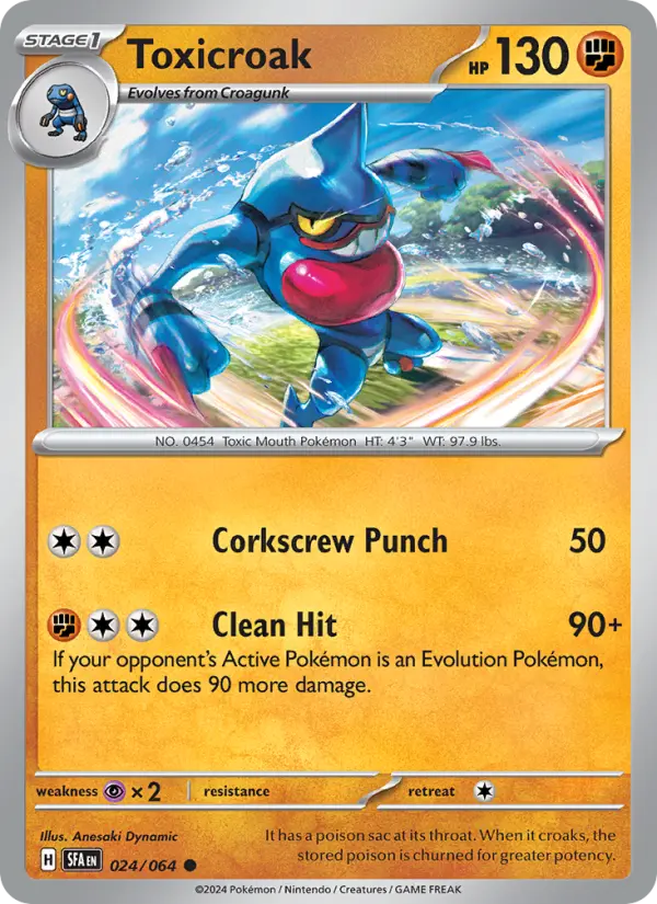 Toxicroak — Shrouded Fable card #024
