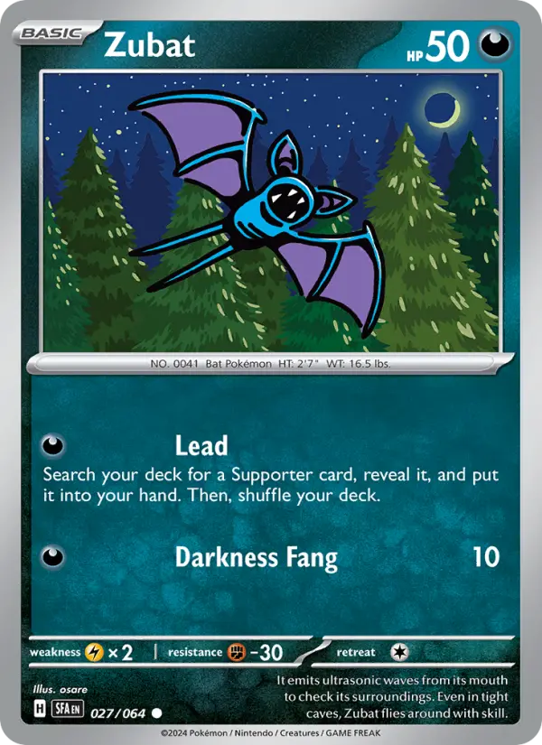 Zubat — Shrouded Fable card #027