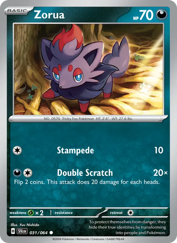Zorua — Shrouded Fable card #031