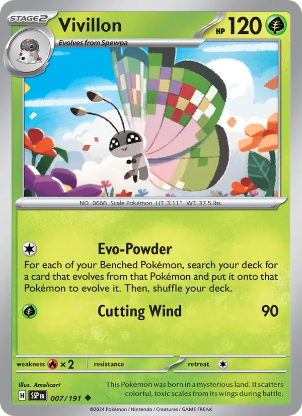 Vivillon — Surging Sparks card #007