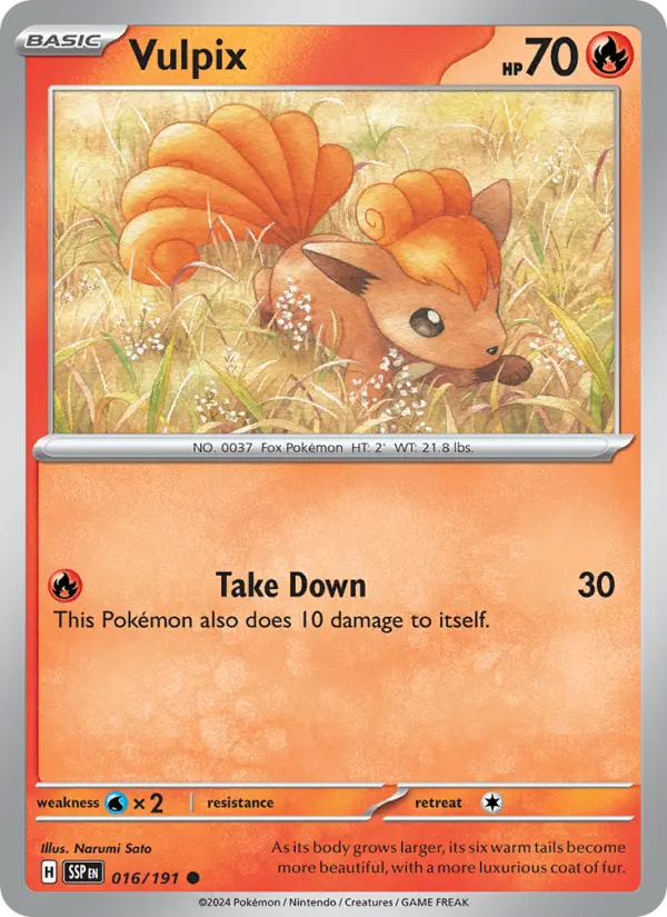 Vulpix — Surging Sparks card #016