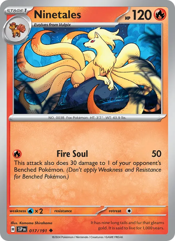 Ninetales — Surging Sparks card #017