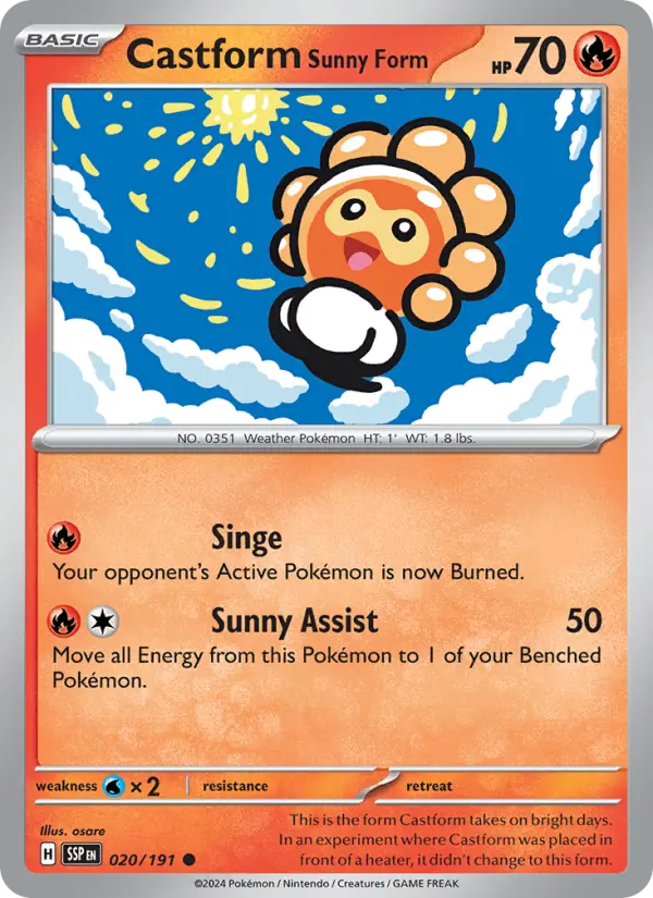 Castform Sunny Form — Surging Sparks card #020