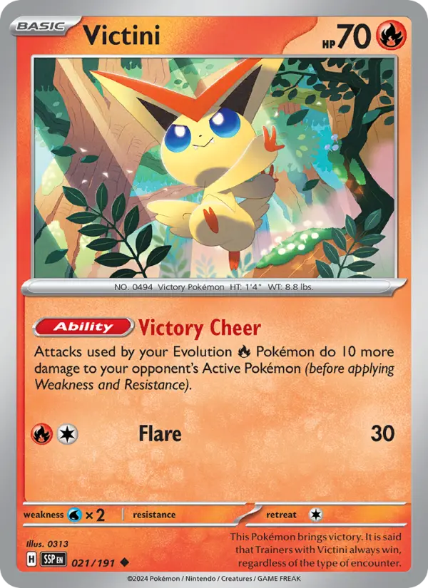 Victini — Surging Sparks card #021