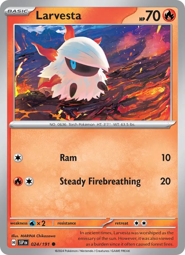 Larvesta — Surging Sparks card #024