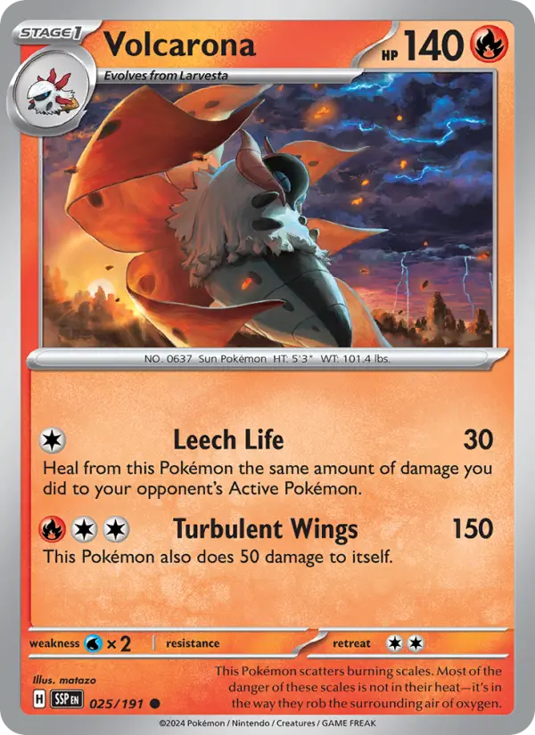Volcarona — Surging Sparks card #025