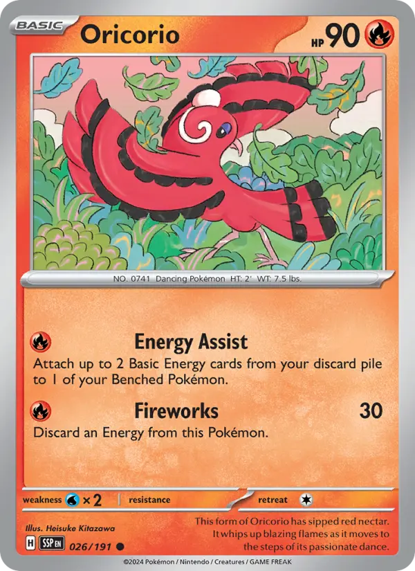Oricorio — Surging Sparks card #026
