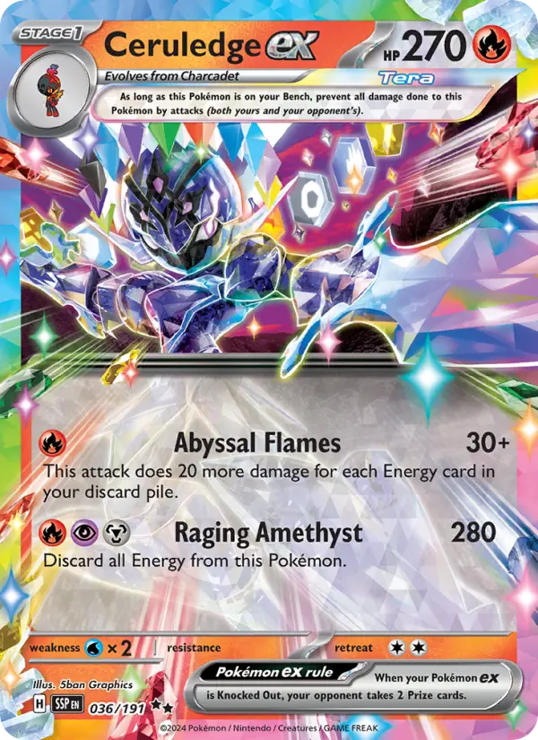 Ceruledge ex — Surging Sparks card #036