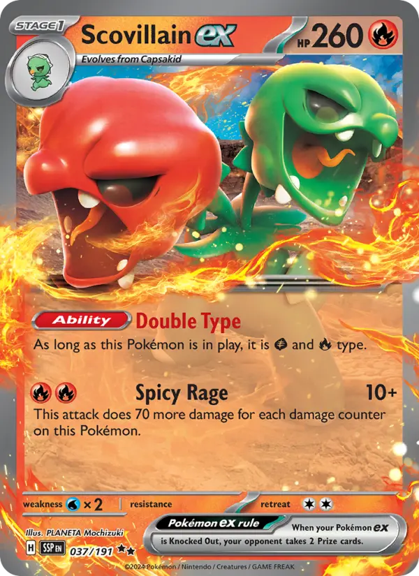 Scovillain ex — Surging Sparks card #037