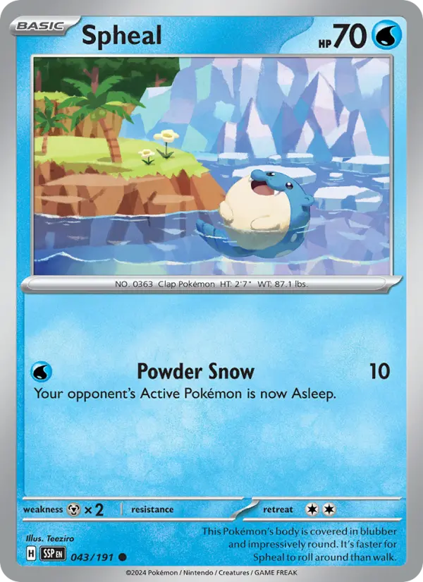 Spheal — Surging Sparks card #043