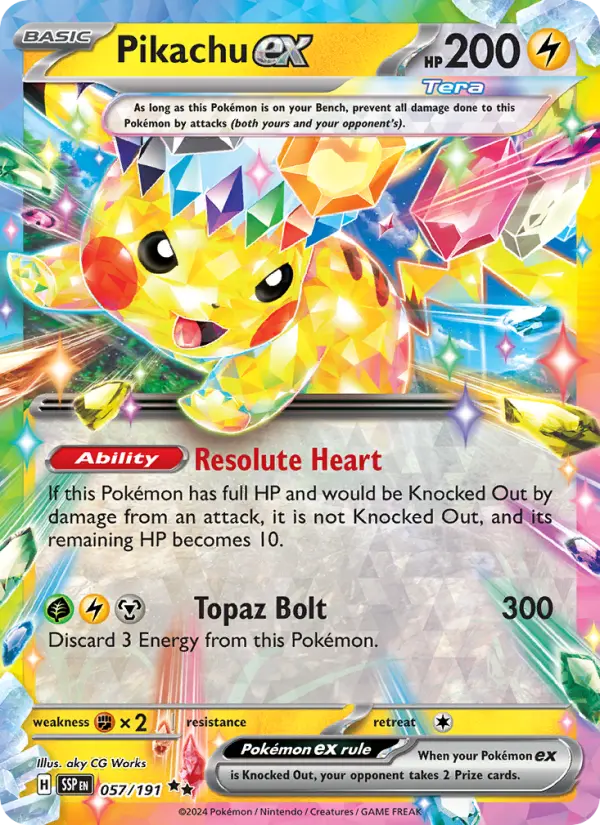 Pikachu ex — Surging Sparks card #057