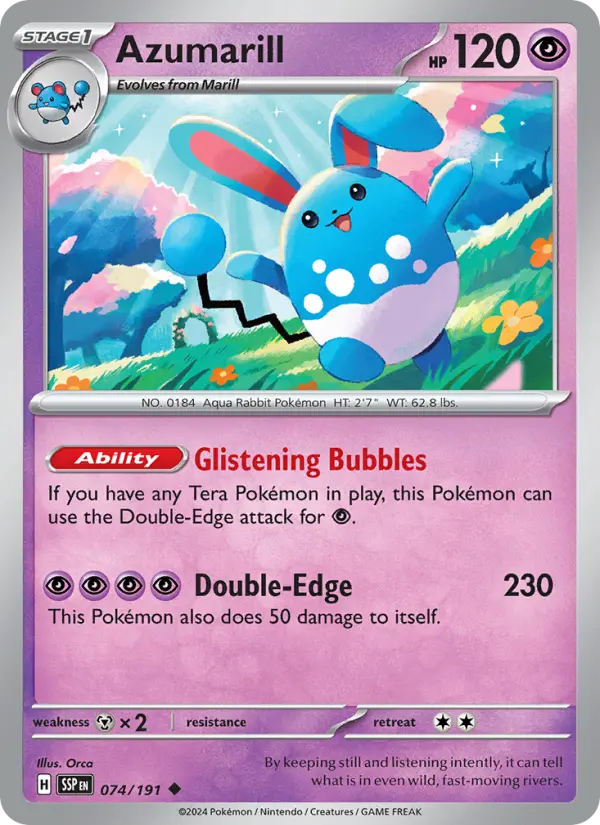 Azumarill — Surging Sparks card #074