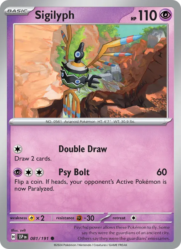 Sigilyph — Surging Sparks card #081