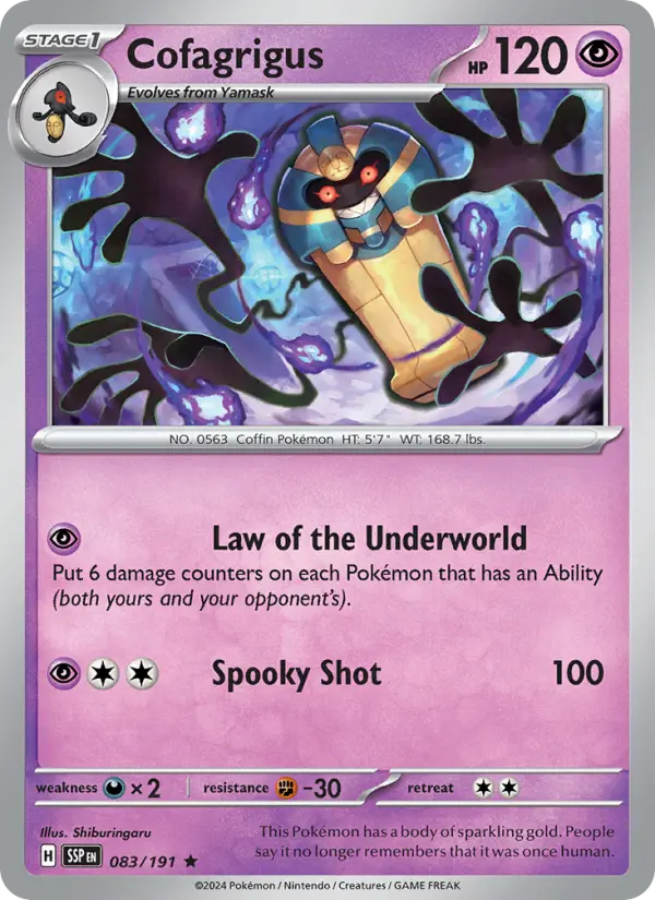 Cofagrigus — Surging Sparks card #083