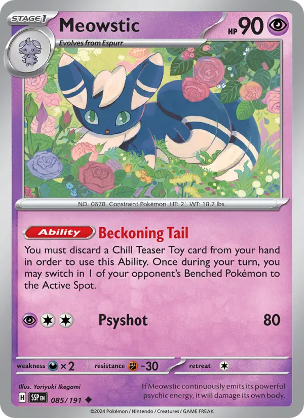 Meowstic — Surging Sparks card #085