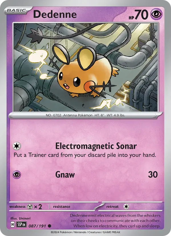 Dedenne — Surging Sparks card #087