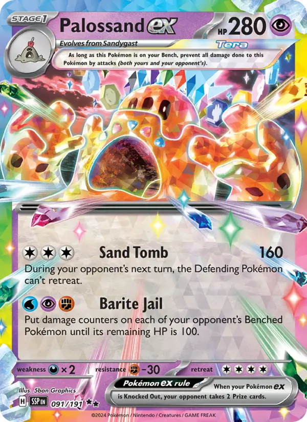 Palossand ex — Surging Sparks card #091