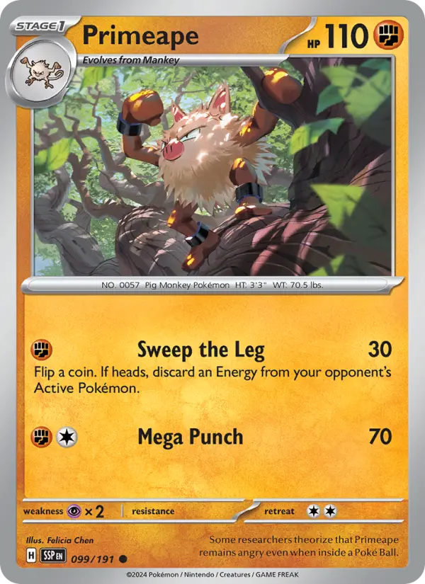 Primeape — Surging Sparks card #099