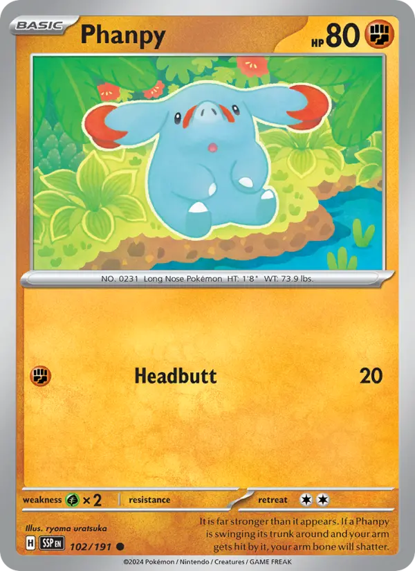Phanpy — Surging Sparks card #102