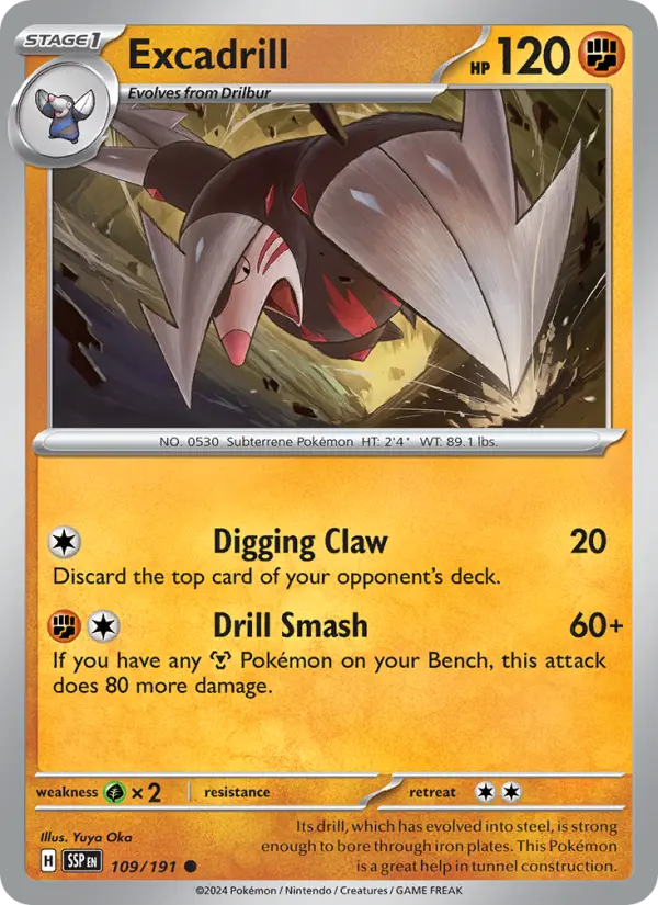 Excadrill — Surging Sparks card #109