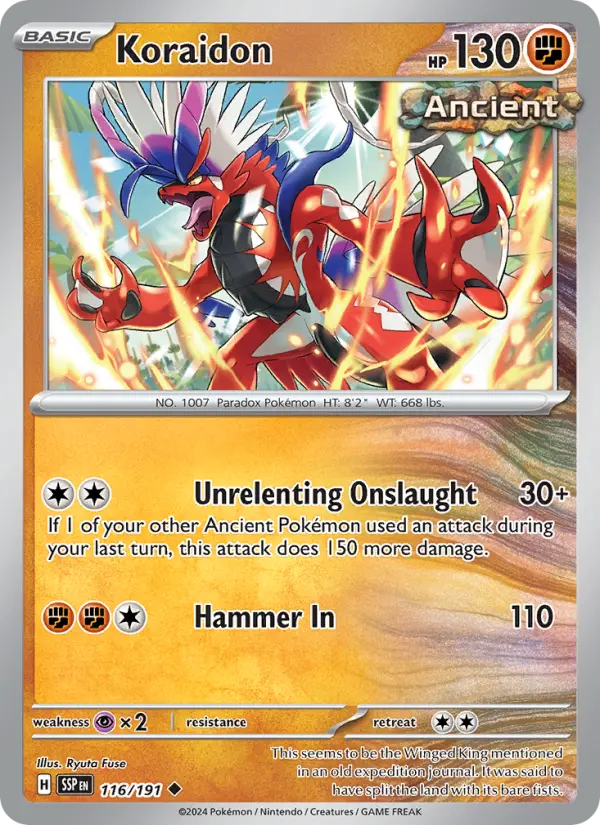 Koraidon — Surging Sparks card #116