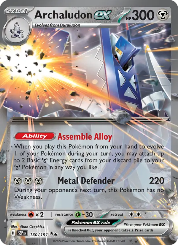 Archaludon ex — Surging Sparks card #130