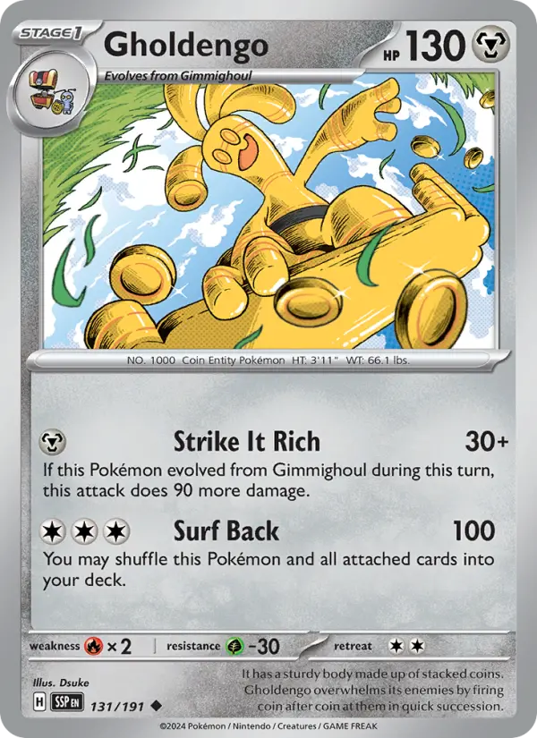 Gholdengo — Surging Sparks card #131