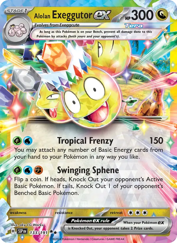 Alolan Exeggutor ex — Surging Sparks card #133