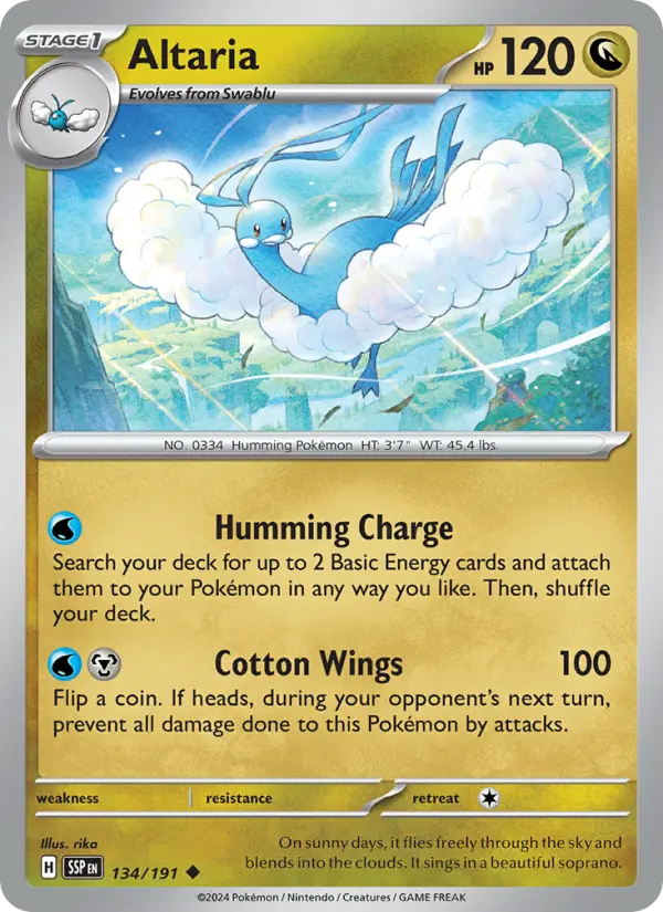 Altaria — Surging Sparks card #134