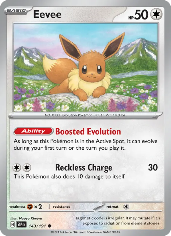Eevee — Surging Sparks card #143