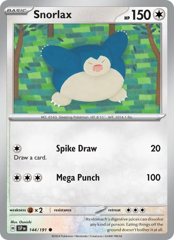 Snorlax — Surging Sparks card #144