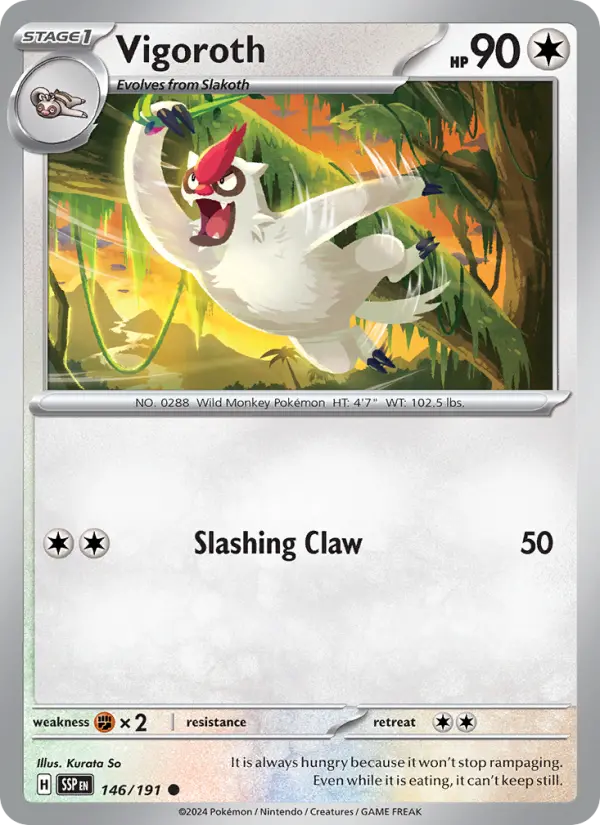 Vigoroth — Surging Sparks card #146