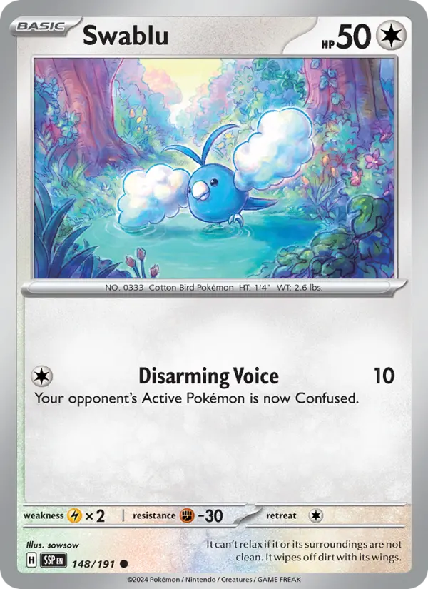Swablu — Surging Sparks card #148