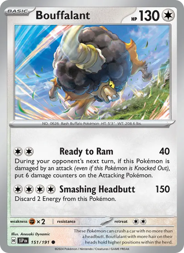 Bouffalant — Surging Sparks card #151