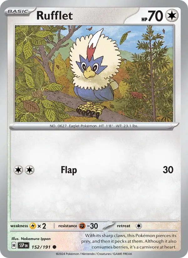 Rufflet — Surging Sparks card #152