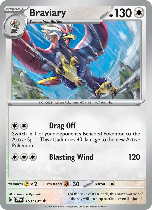 Braviary — Surging Sparks card #153