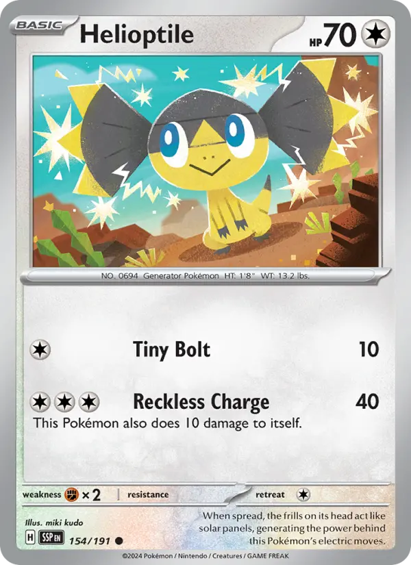 Helioptile — Surging Sparks card #154