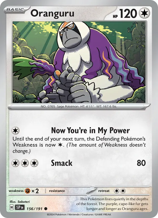 Oranguru — Surging Sparks card #156
