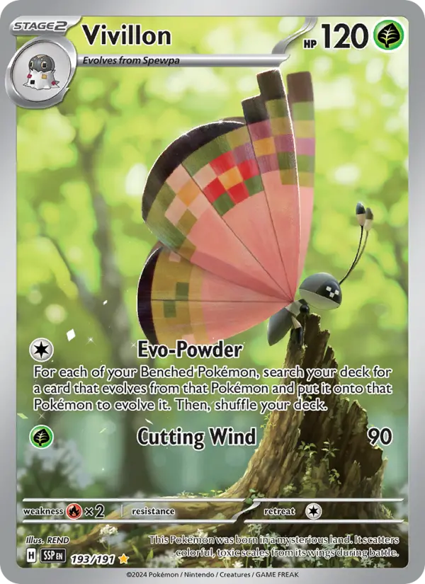 Vivillon — Surging Sparks card #193