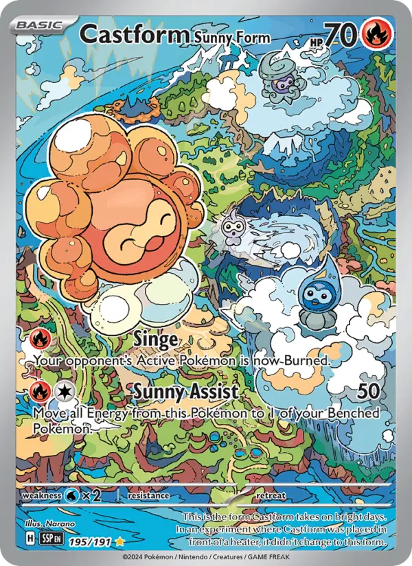 Castform Sunny Form — Surging Sparks card #195