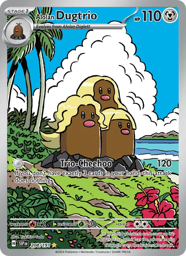 Alolan Dugtrio — Surging Sparks card #208